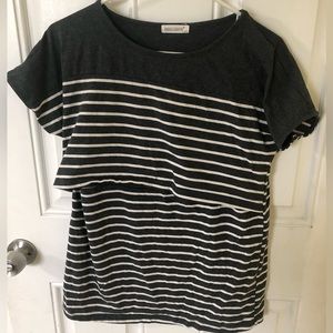 Nursing/breastfeeding/maternity top large small show. Used like new